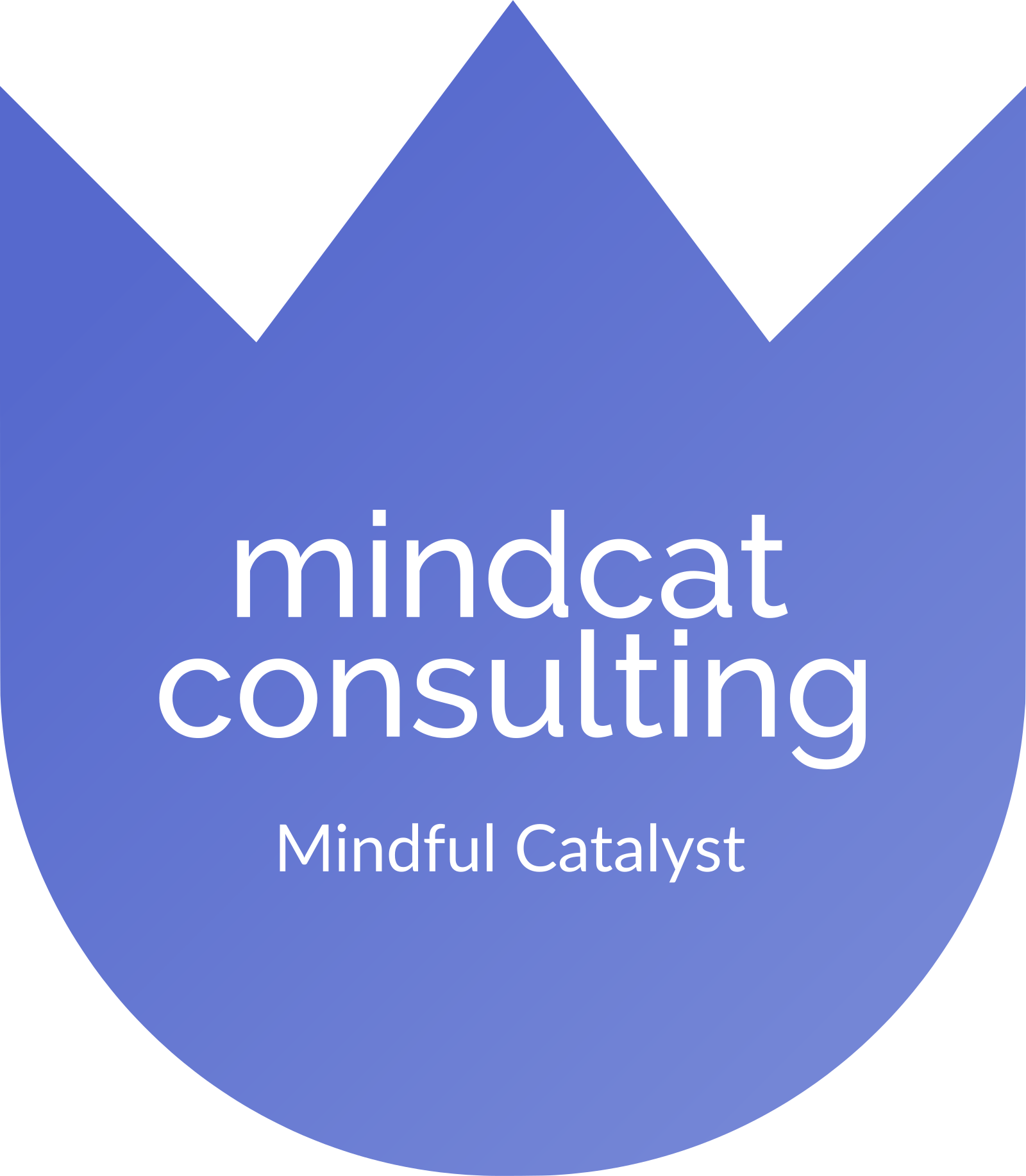 Mindcat Consulting lockup: historic tulip mark with the name. Not the cat logo.